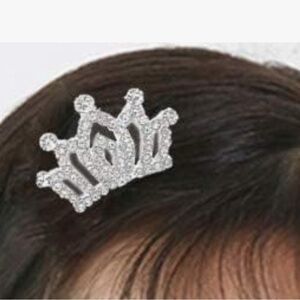 Girls Princess Crown Rhinestone Tiara Hair 2 piece Comb Crystals NEW 3 for $20